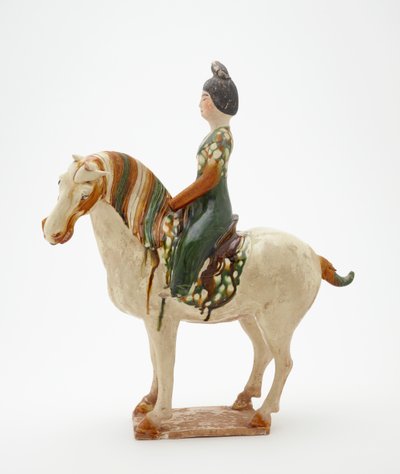 Woman on Horseback, Tang Dynasty, c.700-750 by Tang Dynasty Chinese School