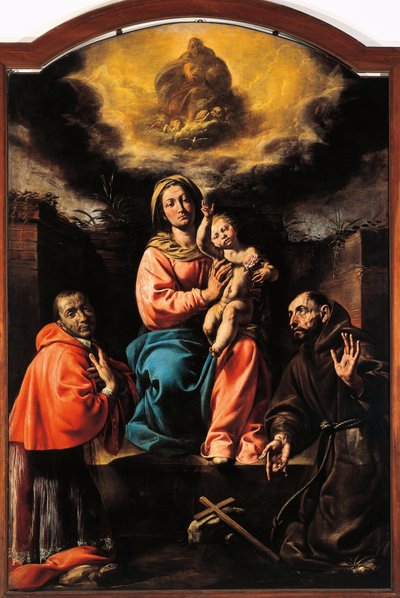 Madonna and Child with Saint Francis and Saint Charles by Tanzio da Varallo