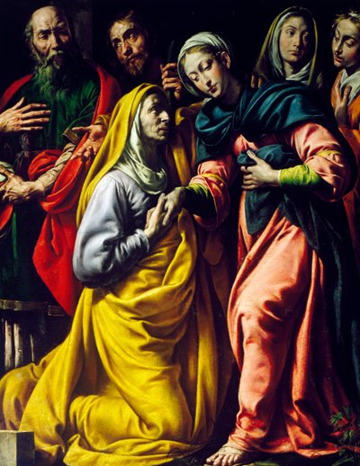 The Visitation, Parish Church of San Brizio, Maggianigo near Domodossola, Italy by Tanzio da Varallo
