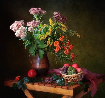 Autumn Floral Still Life by Tatyana Skorokhod