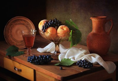 Rustic Fruit Still Life by Tatyana Skorokhod