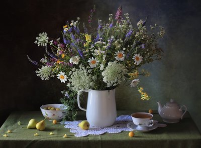 Summer Wildflower Table by Tatyana Skorokhod
