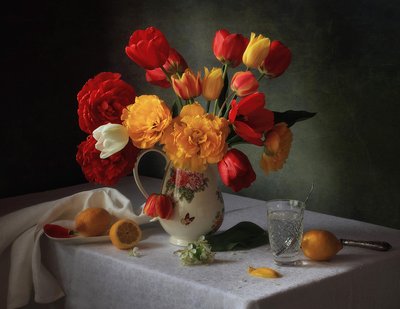 Vibrant Floral Still Life by Tatyana Skorokhod