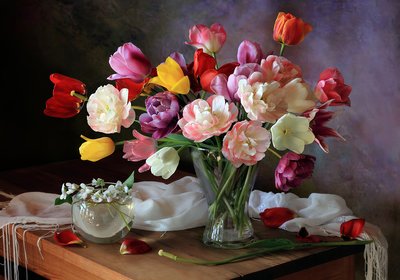 Vibrant Spring Tulips by Tatyana Skorokhod