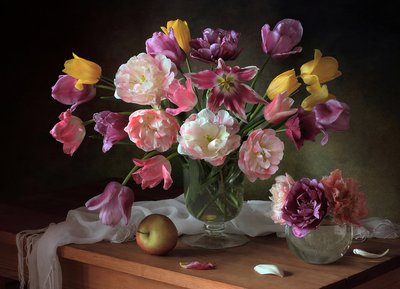 Vibrant Tulip Bouquet by Tatyana Skorokhod