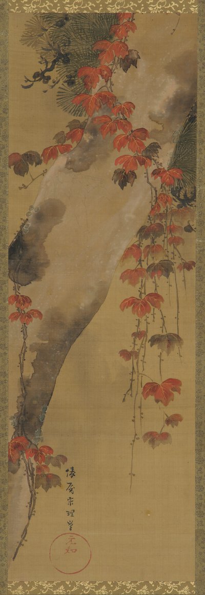 Pine Tree and Autumn Vine by Tawaraya Sōri