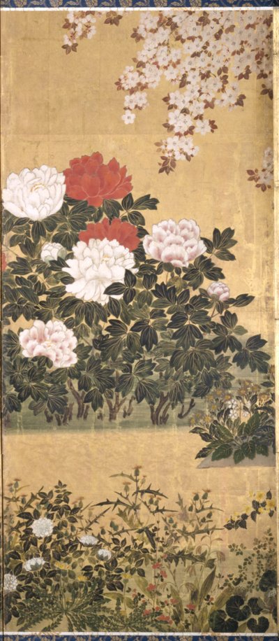 Flowers and Butterflies by Tawaraya Sotatsu