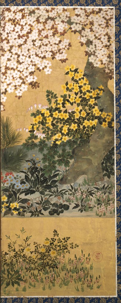 Flowers and Butterflies by Tawaraya Sotatsu