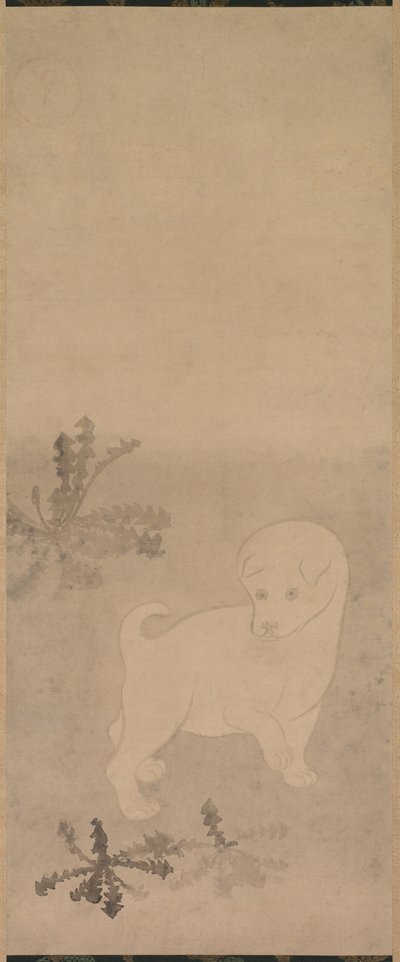 Puppy with Dandelions, 1600-1640 by Tawaraya Sotatsu