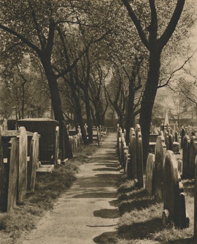 In the Dissenters Disused Burial Ground at Bunhill Fields, c1935 by Taylor