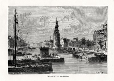 The Kalkmarkt, Amsterdam, Holland, 1879 by Taylor