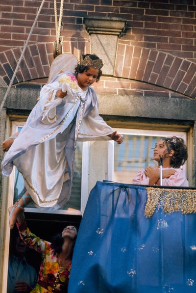 An angel blesses the Festival of La Madonna del Soccorso by Ted Spiegel
