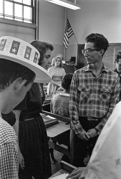 Gifted students in a classroom at James A. Garfield High School, an urban public school by Ted Spiegel