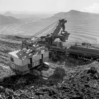 Loading Copper Ore at Morenci Mine for Phelps Dodge Smelter, Douglas, Arizona by Ted Spiegel