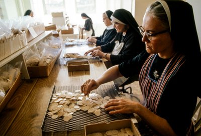 Nuns Making Communion Wafers by Ted Spiegel