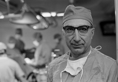Portrait of Dr. Michael DeBakey, cardiovascular surgeon, at Texas Medical Center by Ted Spiegel