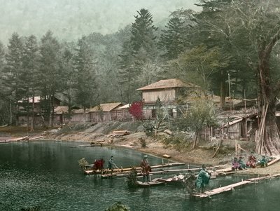 Fishing Village on Lake Chuzenji, circa 1900 - 1915 by Teijiro Takagi