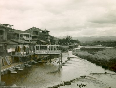 House on the Kamo-Gawa River near Kyoto, circa 1900 - 1915 by Teijiro Takagi