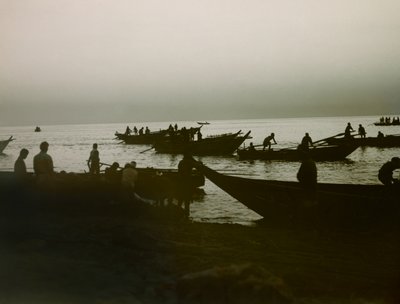 Japanese Fisherman at Sea, circa 1900 - 1915 by Teijiro Takagi