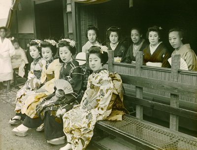 Portrait of a Geisha in Japan, circa 1900 - 1915 by Teijiro Takagi