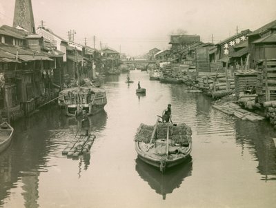 The Dotonbori Canal in Osaka, circa 1900 - 1915 by Teijiro Takagi