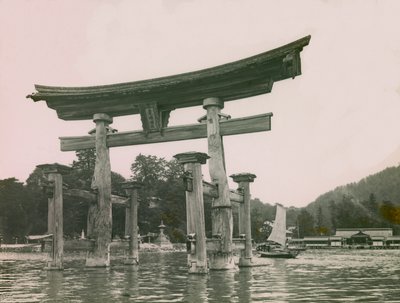 View of the Torii on the Island of Miyajima, circa 1900 - 1915 by Teijiro Takagi