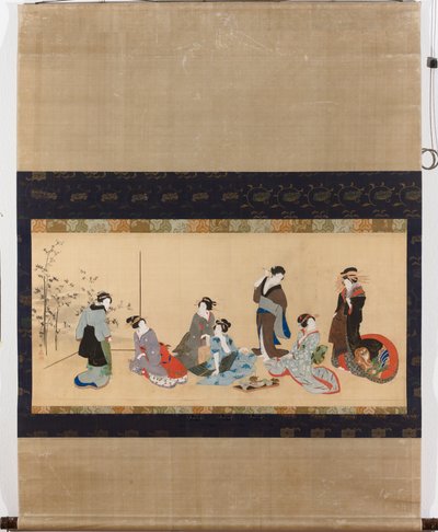 Female parody of the Seven Philosophers of the Bamboo Forest (detail) by Teisai Hokuba