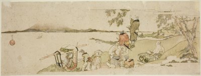 Looking at the Fuji Mountain on the Route by Teisai Hokuba