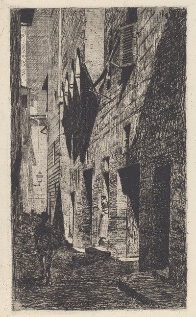 House of Dante da Castiglione by Telemaco Signorini