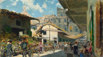 Old Market by Telemaco Signorini