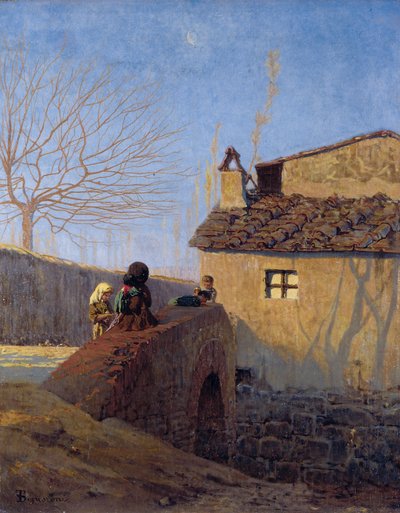 Piagentina. The Bridge Over the Affrico River by Telemaco Signorini