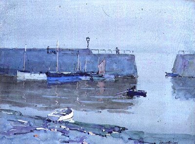 A Quiet Morning, Mousehole, Cornwall by Terrick Williams