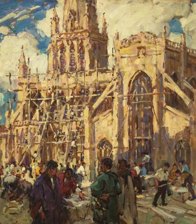 The Rebuilding of St Mary Redcliffe by Terrick Williams