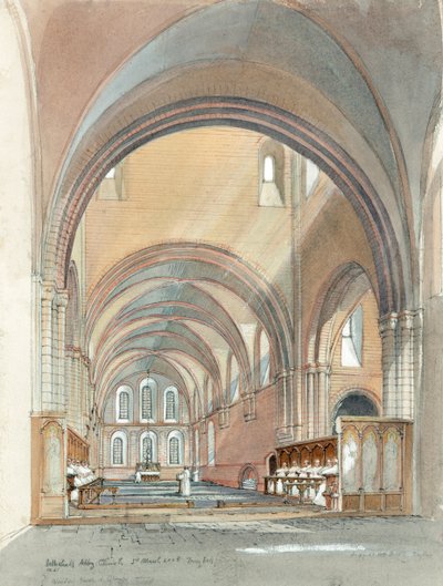 Choir and presbytery of Lilleshall Abbey by Terry Ball