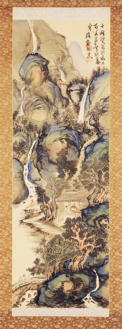 Landscape in Blue and Green, early 1910s by Tessai Tomioka