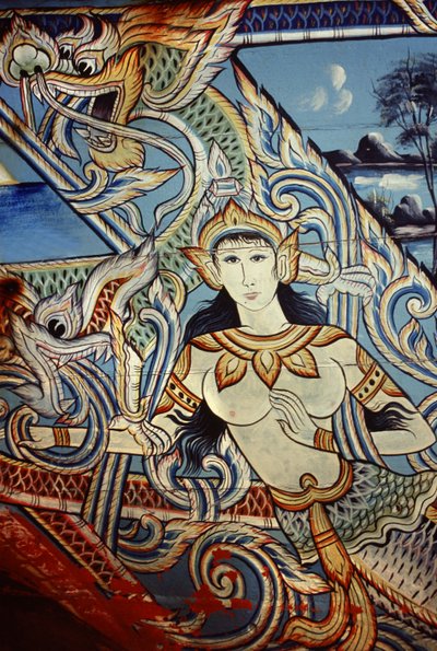 A decorated boat in southern Thailand by Thai School