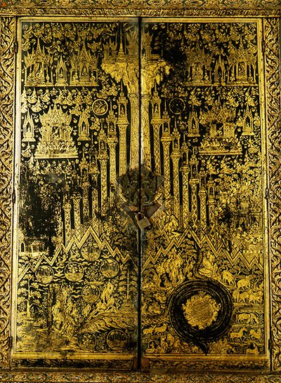 Cabinet decorated with 