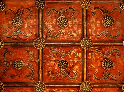 Ceiling of the preaching chair at Wat Phra That Lampang Luang by Thai School