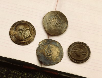 Coins from the Mon Kingdom of Dvaravati, 8th-9th century by Thai School