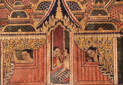 Detail from a mural at Wat Phra Singh by Thai School