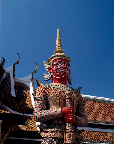 Devil keeping the door (detail) by Thai School