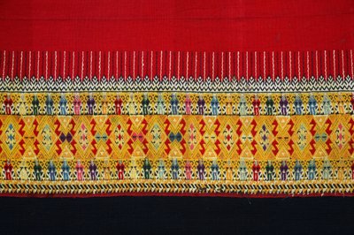 Double-hook patterned fabric, Chom Thong, Chiang Mai, Thailand by Thai School