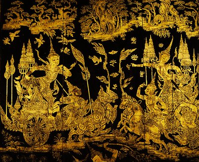 Episode from the Ramakien (detail) by Thai School