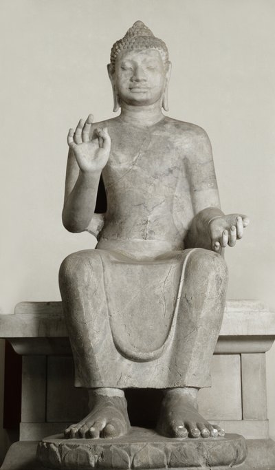Giant Buddha, Davaravati School by Thai School