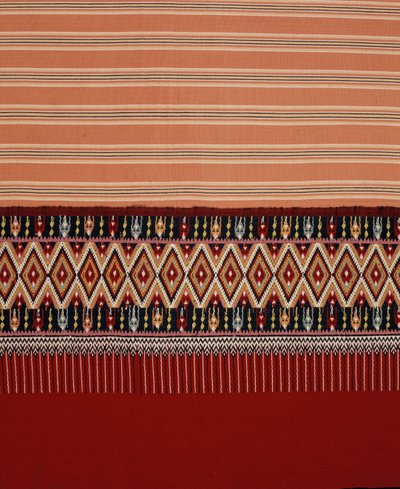 Lanna Tai Yuan fabric featuring diamond shaped Jok, Mae Chaem, northern Thailand by Thai School