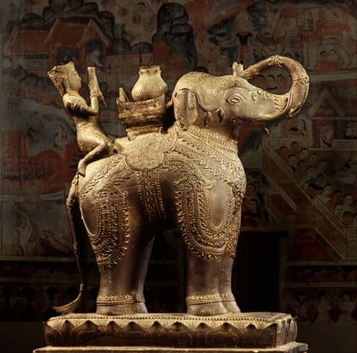 Lanna bronze Elephant by Thai School