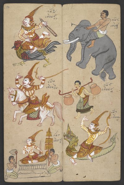Animals from the Zodiac, from Phrommachat by Thai School