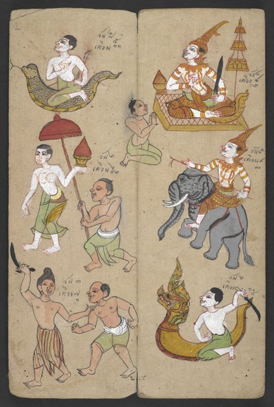 Animals from the Zodiac, from Phrommachat by Thai School