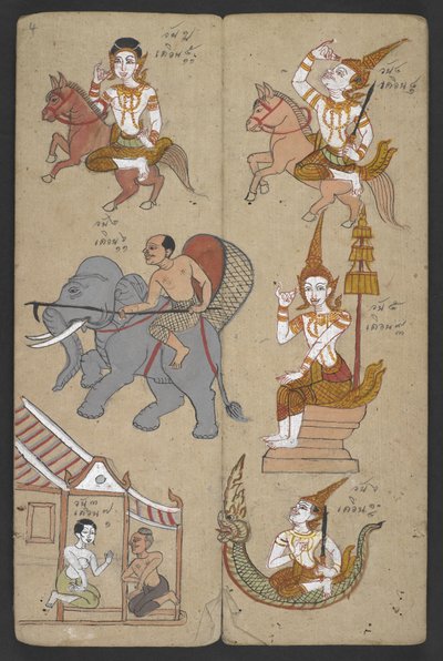 Animals from the Zodiac, from Phrommachat by Thai School