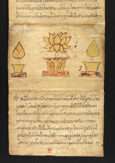 Satra On fortune telling and advice for a happy and healthy living (paper folding book) by Thai School